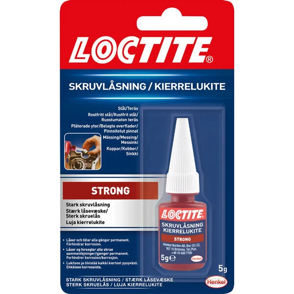 Loctite Låsevæske hård (rød) 5 g