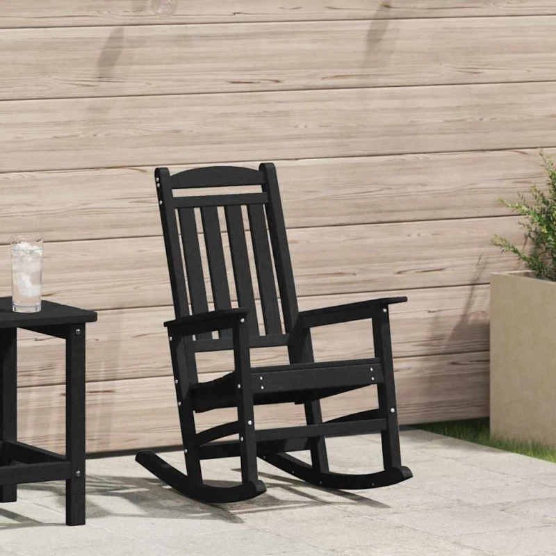 vidaXL Have Gyngestol Sort 92 x 70 x 108 cm HDPE