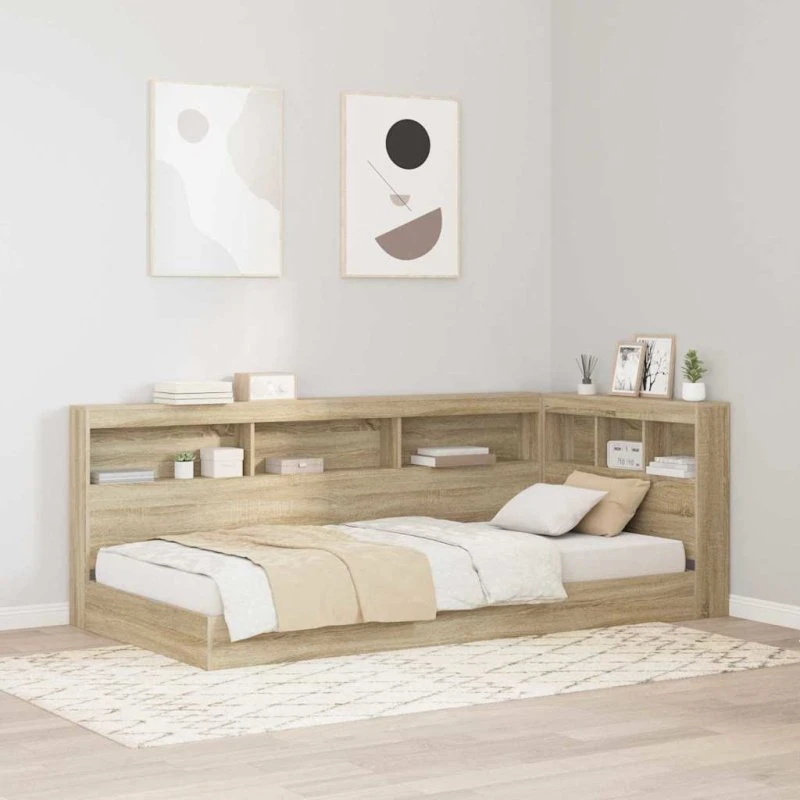Sonoma-eg 90 cm Opbevaringshovedgavl med Hylde i Træ