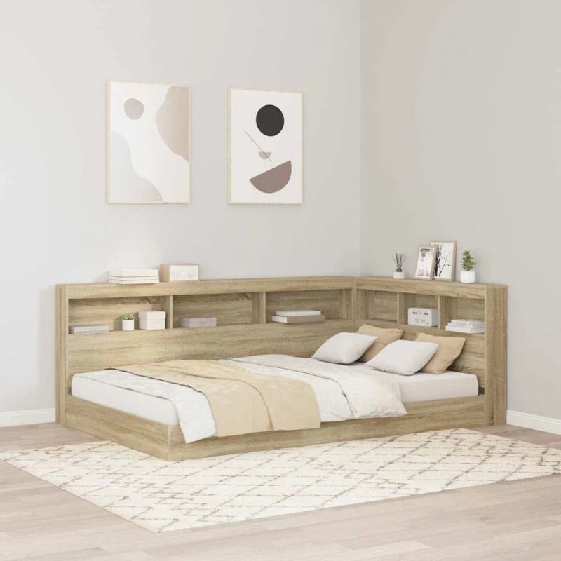 vidaXL Opbevaringshovedgavl Sonoma-eg 207,5 x 137,5 x 76,5 cm