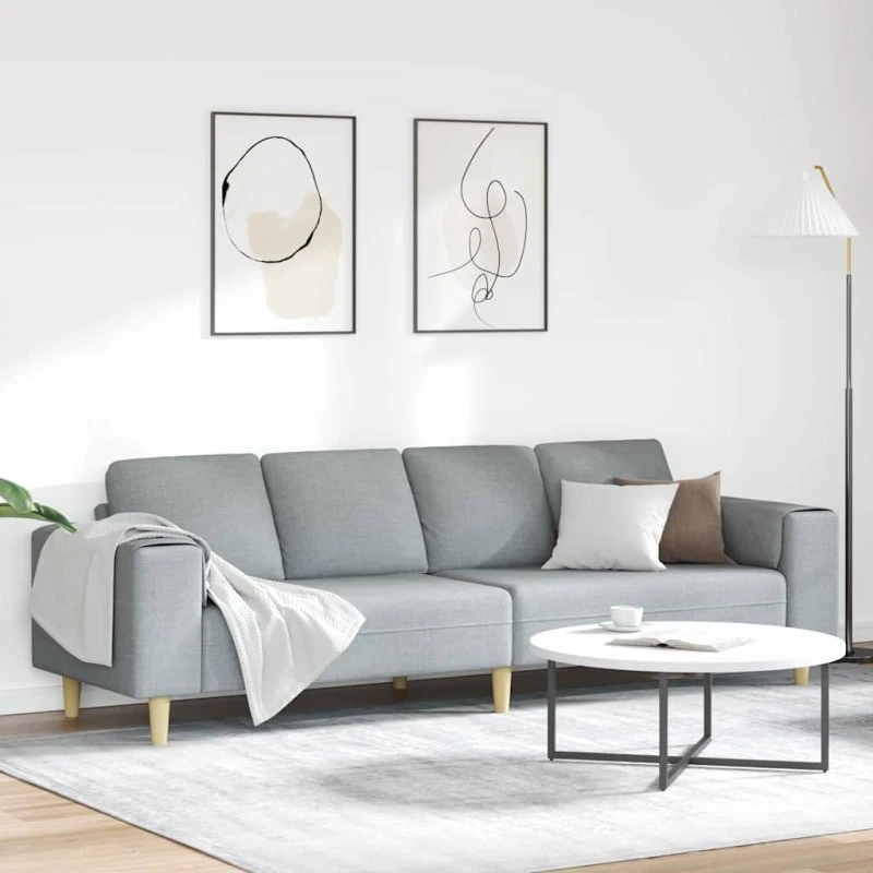 vidaXL Stue Sofa Lysegrå 250x77x76 cm