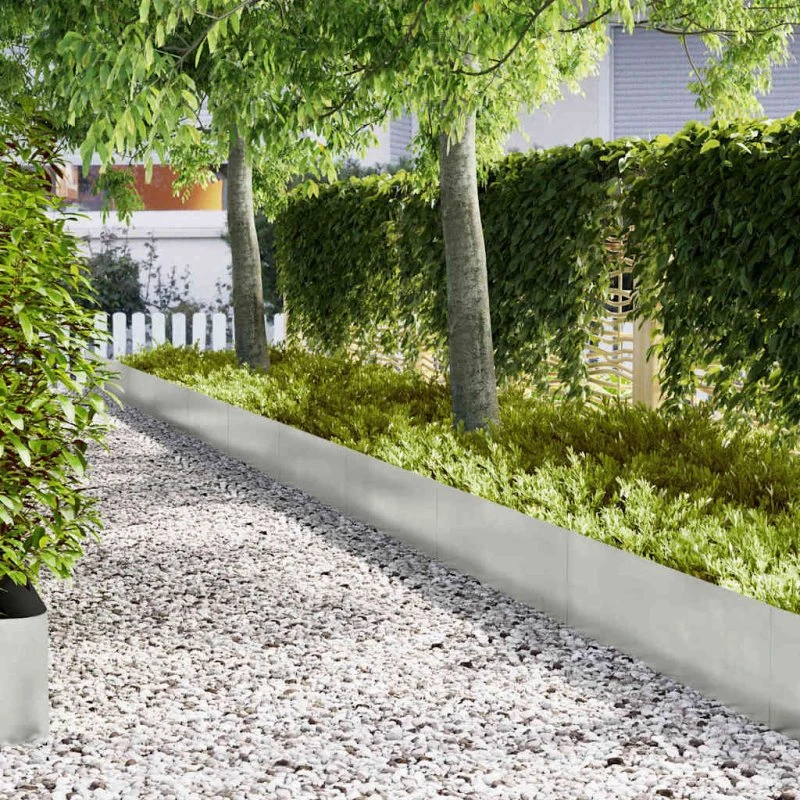 vidaXL Plænekant 30 stk Sølv 100 x 0,05 x 30 cm Rustfrit stål