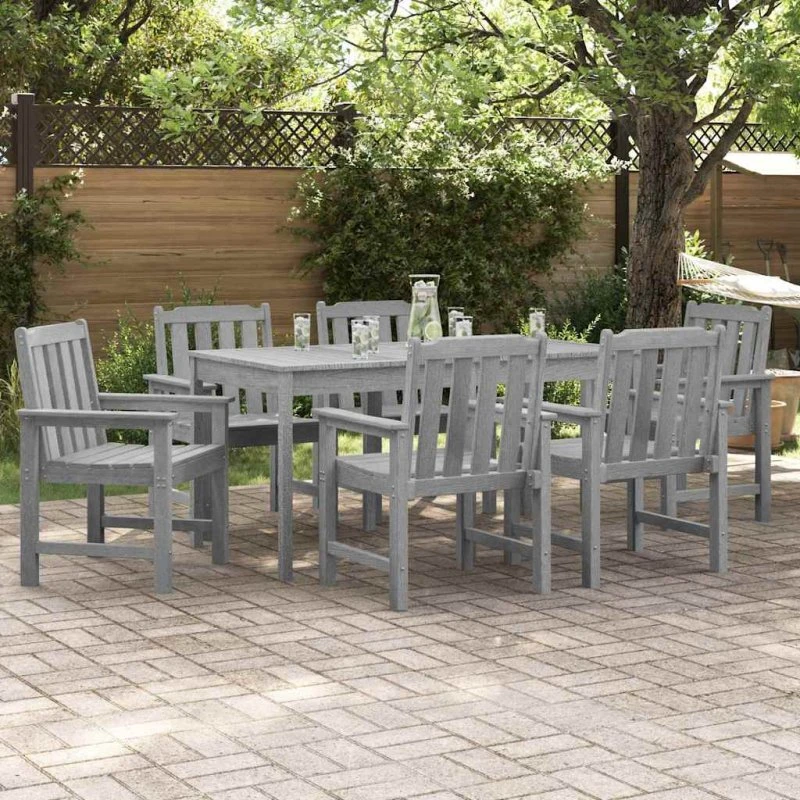 vidaXL Have Stol 6 stk Lysegrå 65,5 x 59 x 88 cm Polyethylen