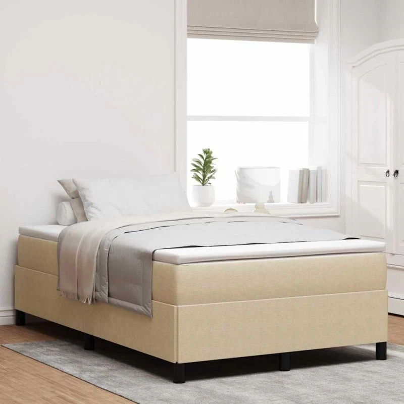 vidaXL Box spring seng Grågrøn 120 x 200 cm Velourstof