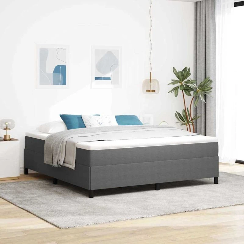 vidaXL Box Spring Seng Lysegrå 180x200 cm Velourstof