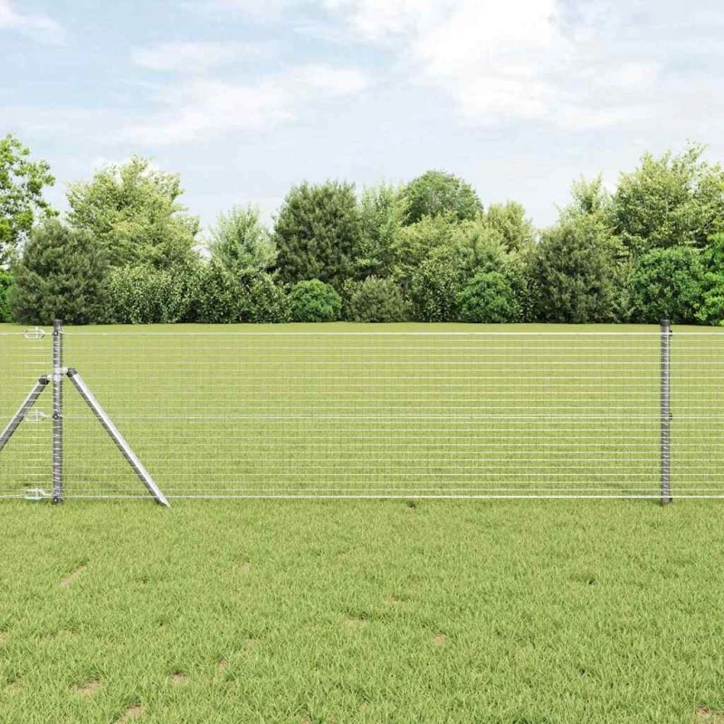 vidaXL Svejset Trådhegn Sølv 0,4 x 10 m