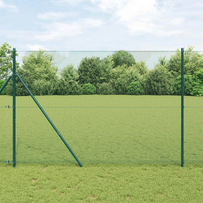 vidaXL Svejset Trådhegn Grøn 1,6 x 10 m Stål