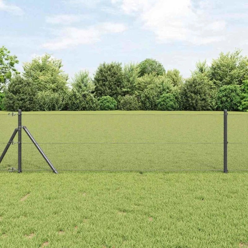 vidaXL Svejset Trådhegn Grå 0,5 x 100 m