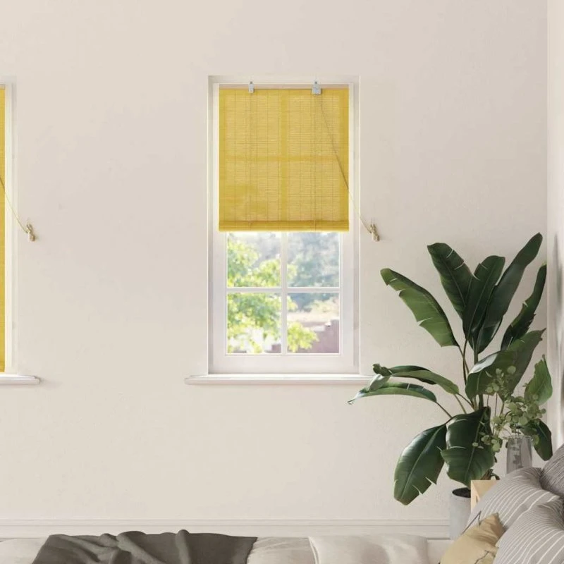 vidaXL Rullegardin Bambus Gul 60 x 160 cm