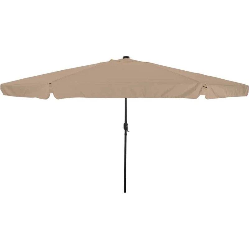 vidaXL Havesol Gråbrun 395 x 395 x 245 cm Polyester