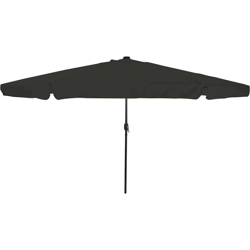 vidaXL Havesol med LED, Sort, 395 x 395 x 245 cm