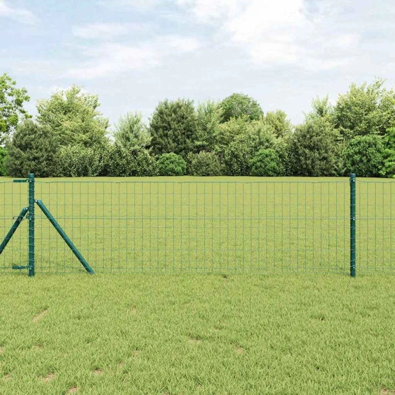 vidaXL Euro Hejn Grøn 0,6 x 50 m PVC-belagt jern