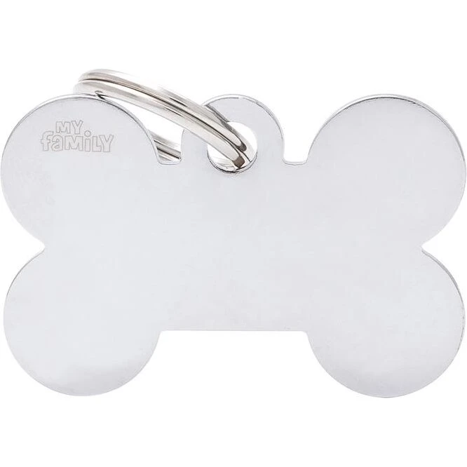 My Family Hundetegn Basic Kødben, Sølv – inkl. gravering
