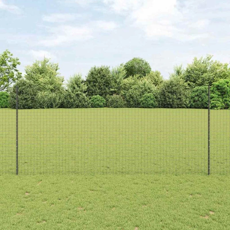 vidaXL Hegnspæl 44 stk Grå 180 cm Stål