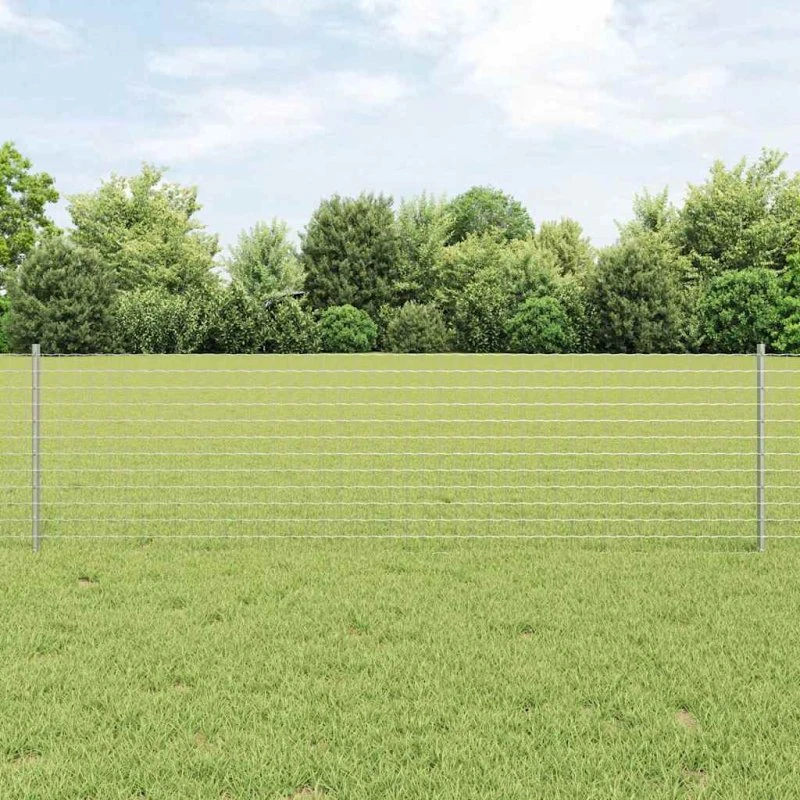 vidaXL Hegnspæl 44 stk Sølv 100 cm Stål