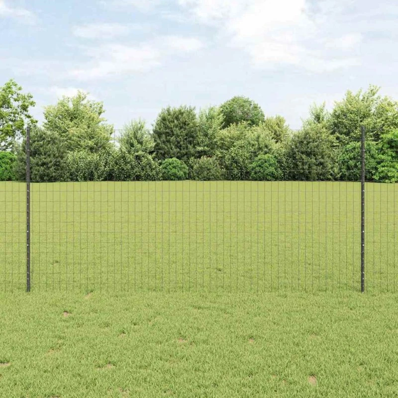 vidaXL Hegn med Post Grå 1,2 x 10 m