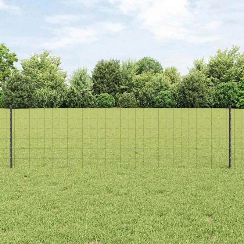 vidaXL Hegn med Post Grå 0,6 x 10 m