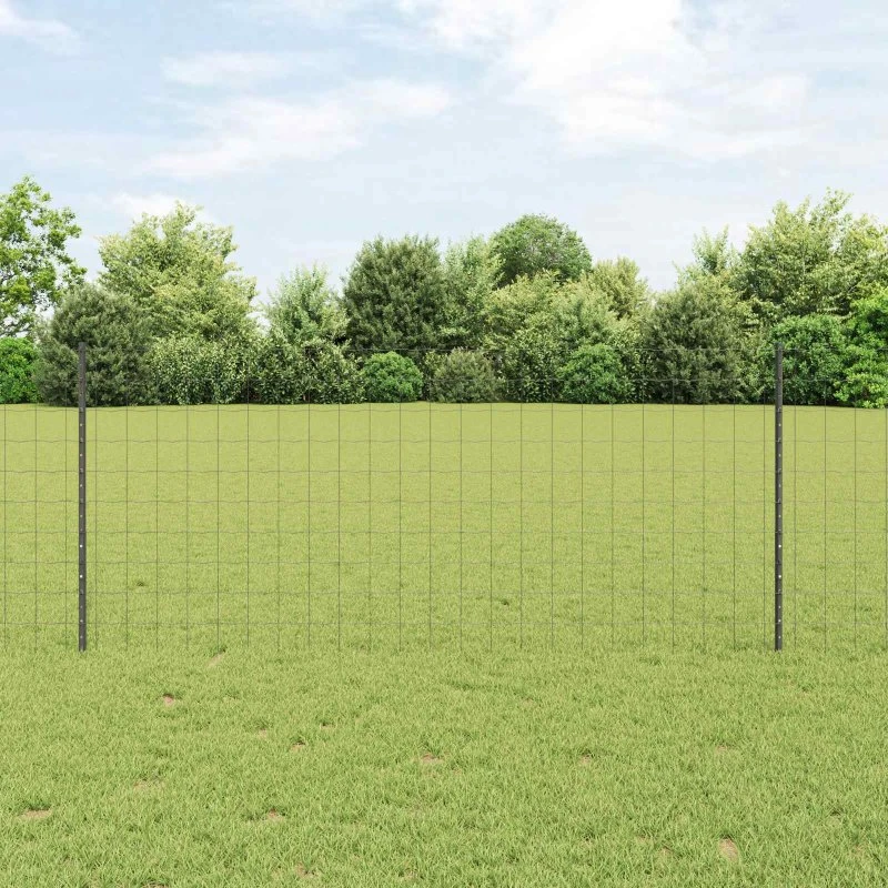 vidaXL Hegn med Post Grå 1 x 10 m