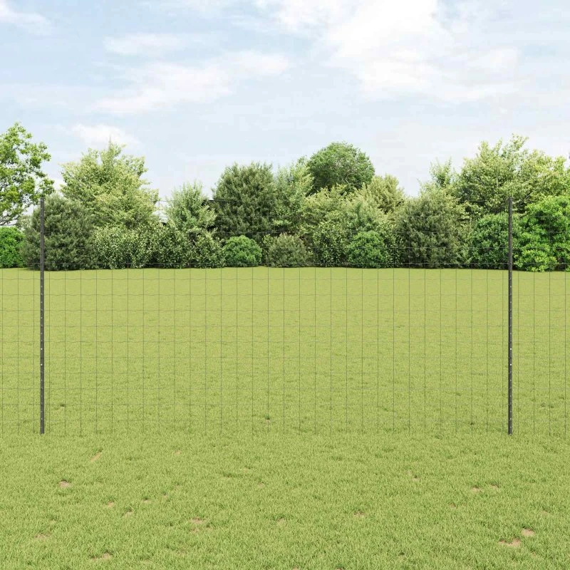 vidaXL Hegn med Post Grå 1,5 x 10 m