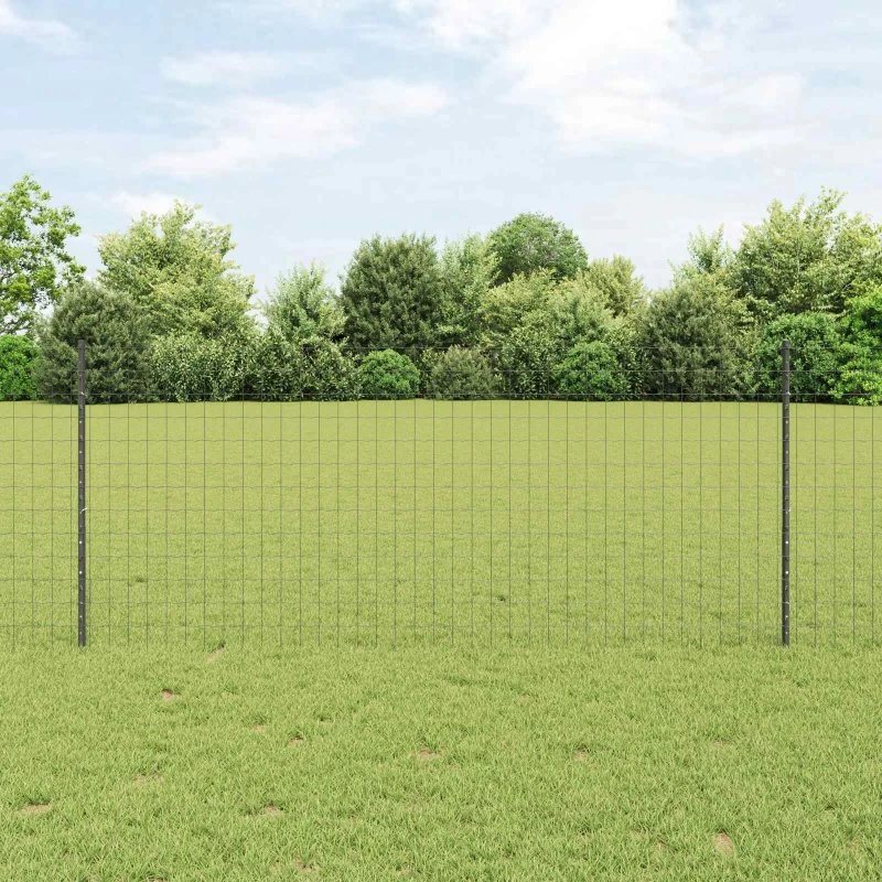vidaXL Hegn med Post Grå 1 x 10 m
