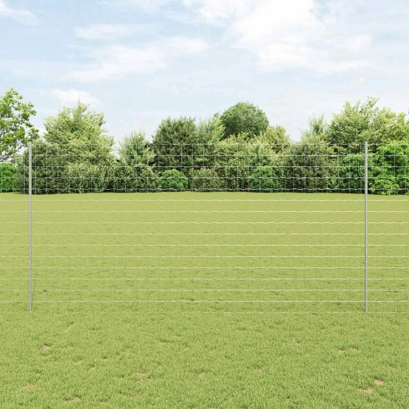 vidaXL Hegn med Post Sølv 1,6 x 10 m