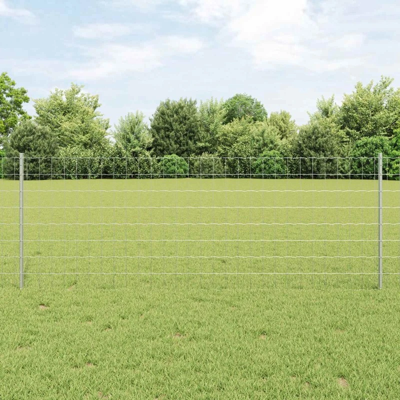 vidaXL Hegn med Post Sølv 0,8 x 25 m