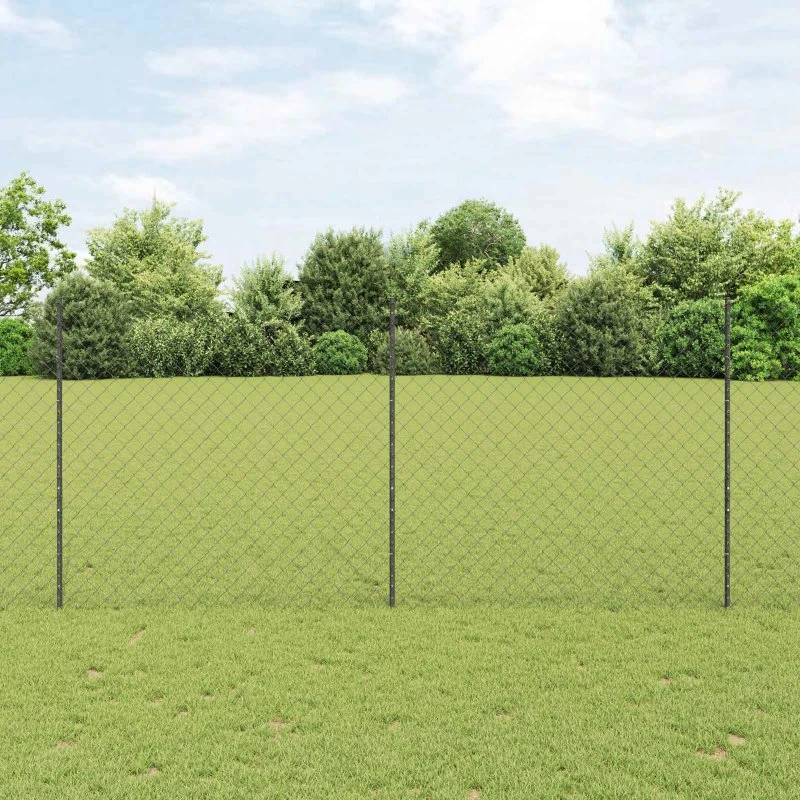 vidaXL Hegn med Post Grå 1,4 x 10 m Stål