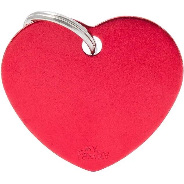 My Family Hundetegn Basic Hjerte, Stor – Rød