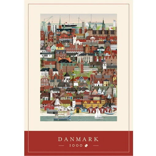 Martin Schwartz Puslespil Danmark 1000 brikker (50×70 cm)