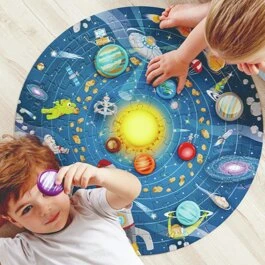 Puslespil 100 brikker - Solsystemet, 57,5x57,5 cm
