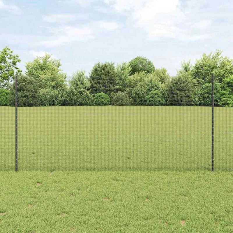 vidaXL Hegn med Post Grå 1,2 x 10 m