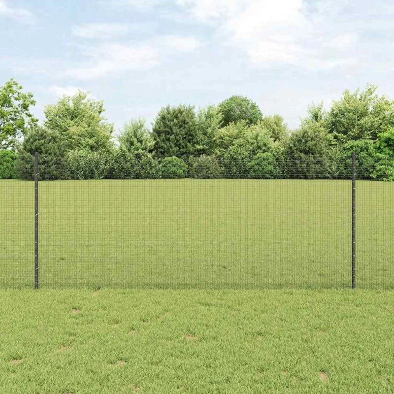 vidaXL Hegn med Post Grå 1 x 10 m Stål
