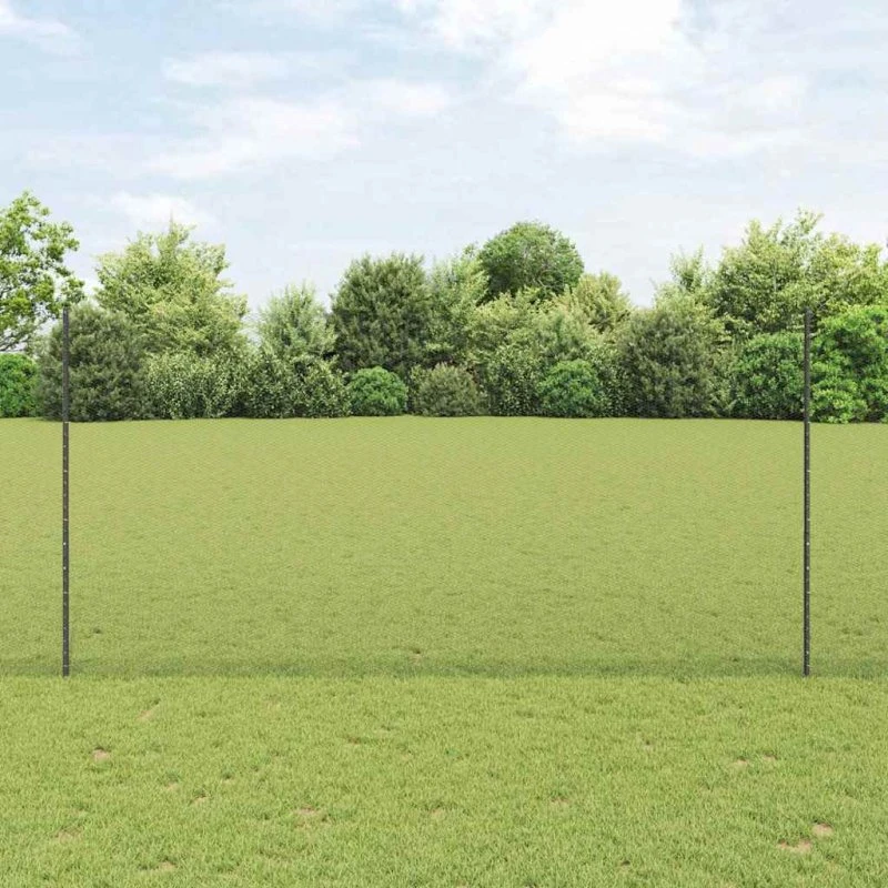 vidaXL Hegn med Post Grå 1,5 x 25 m
