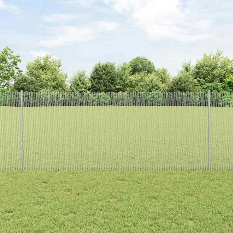 vidaXL Hegn med Post Sølv 1 x 50 m