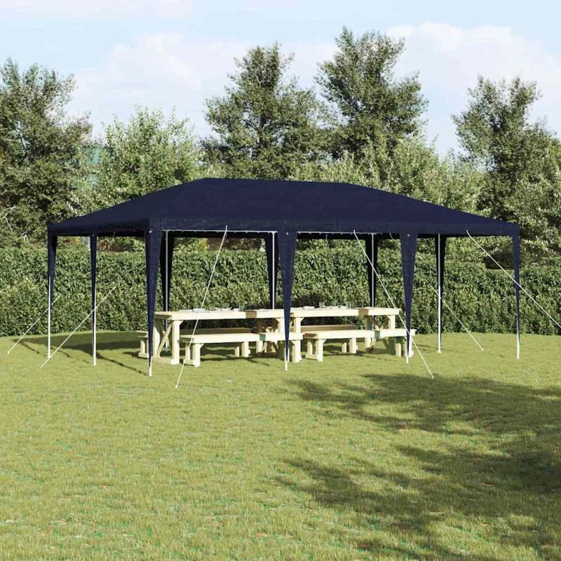 vidaXL Party Tent Blå 600x400x266 cm, Polyethylen & Stål