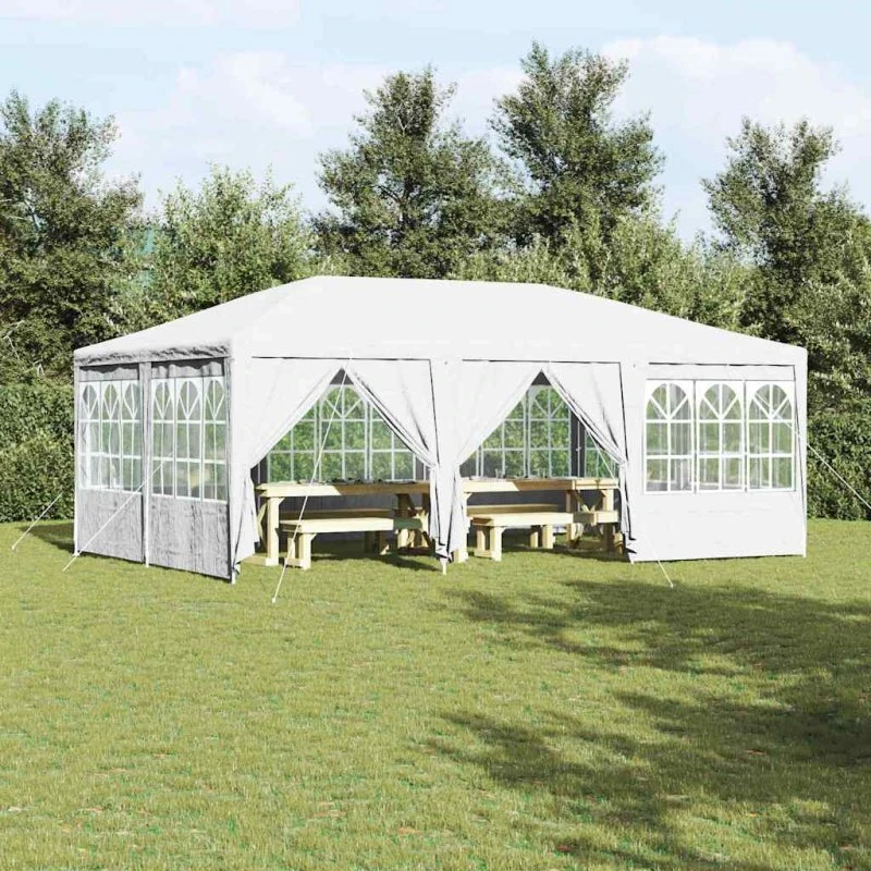 vidaXL Party Tent Hvid 600x400x266 cm
