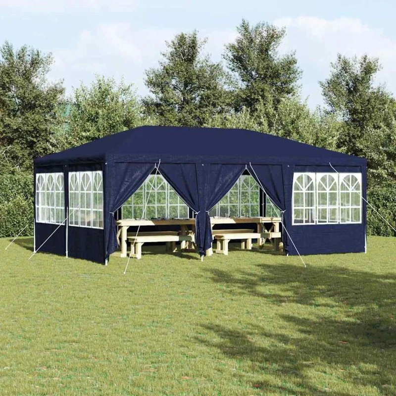 vidaXL Party Tent Blå 600 x 400 x 266 cm Polyethylen