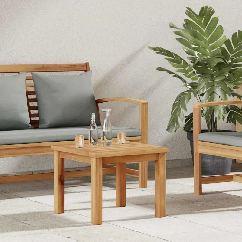 vidaXL Sofabord Brun 45x45x36 cm Massiv Teaktræ