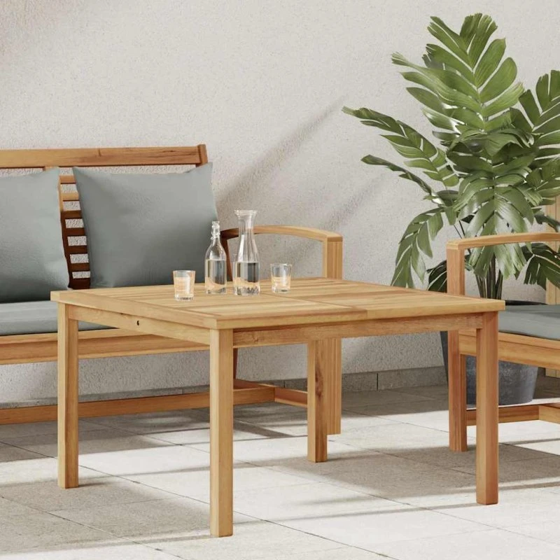 vidaXL Sofabord Brun 85x85x45 cm Massiv Teaktræ