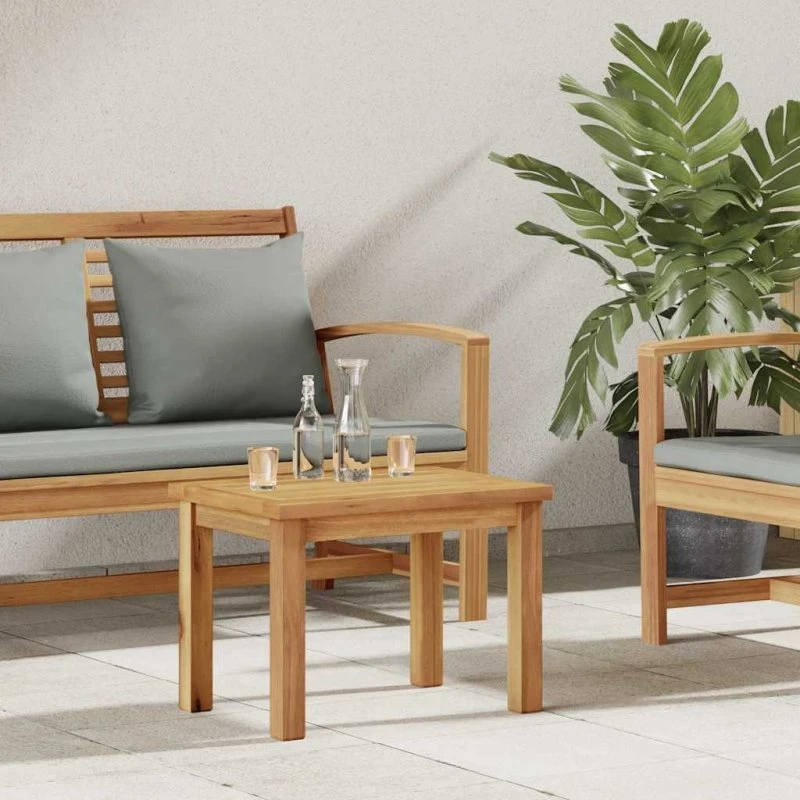 vidaXL Sofabord Brun 50x35x36 cm Massiv Teaktræ