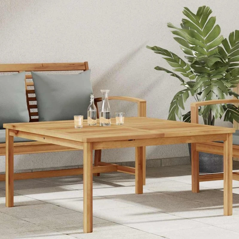 vidaXL Sofabord Brun 110x110x45 cm Massiv Teaktræ