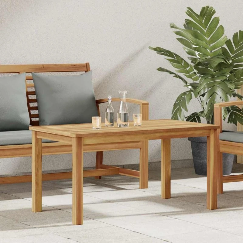 vidaXL Sofabord Brun 90 x 50 x 45,5 cm Massiv Teaktræ
