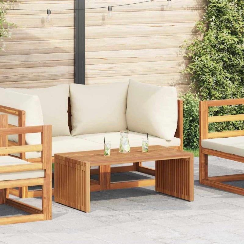 vidaXL Have Side Bord Brun 90 x 50 x 36 cm Massivt Teaktræ