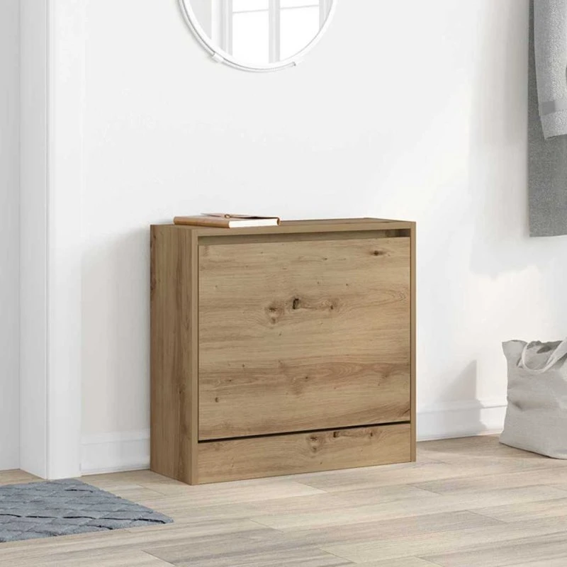 vidaXL Sko Skab med Dør 60 x 21 x 57 cm, Konstrueret Træ