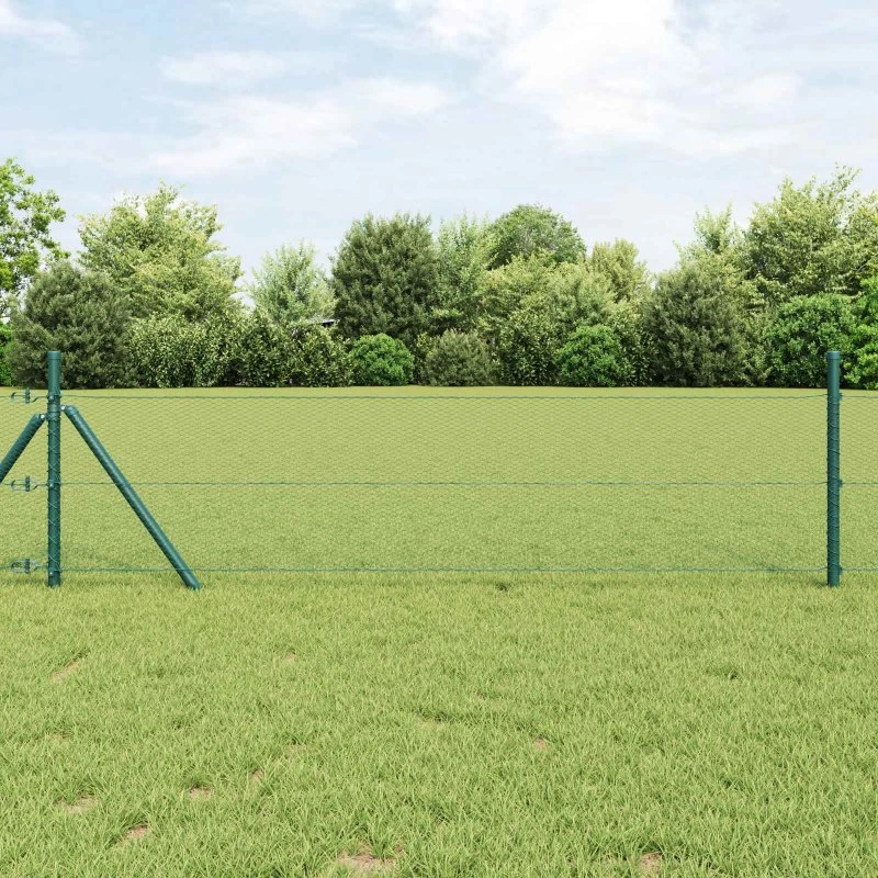 vidaXL Hexagon Hegn Grøn 0,6 x 10 m PVC