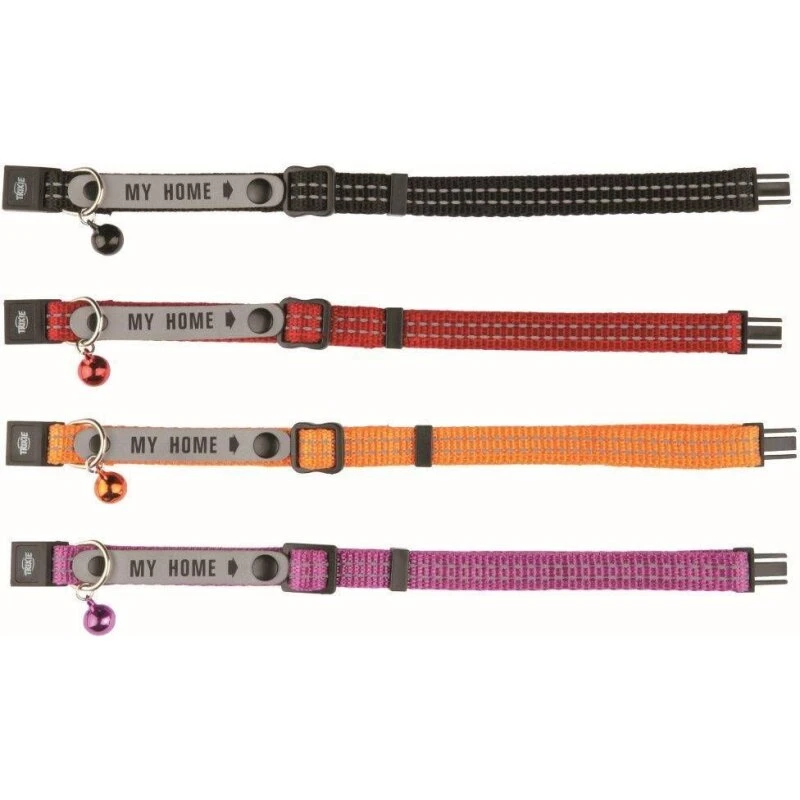 Trixie kattehalsbånd med bjælde og adresseskilt, reflekterende