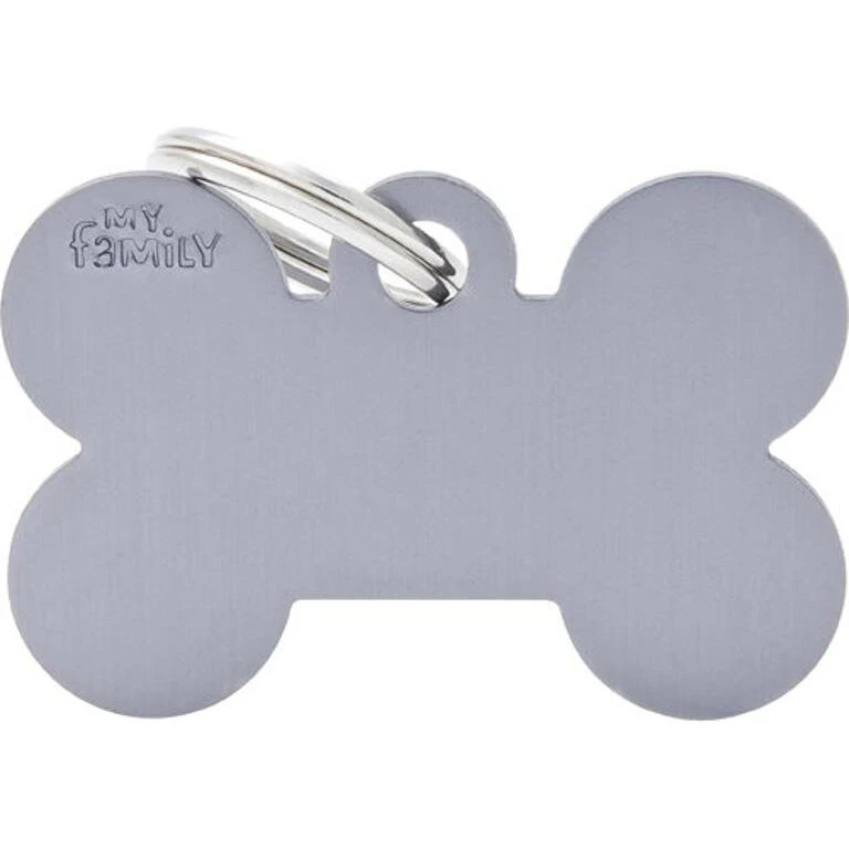 My Family Hundetegn Basic Kødben – Grå (inkl. gravering)