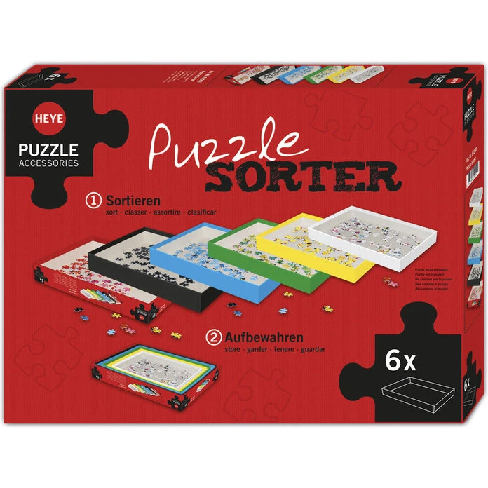 HEYE Puzzle Sorter - 6 stk. sorteringsæsker