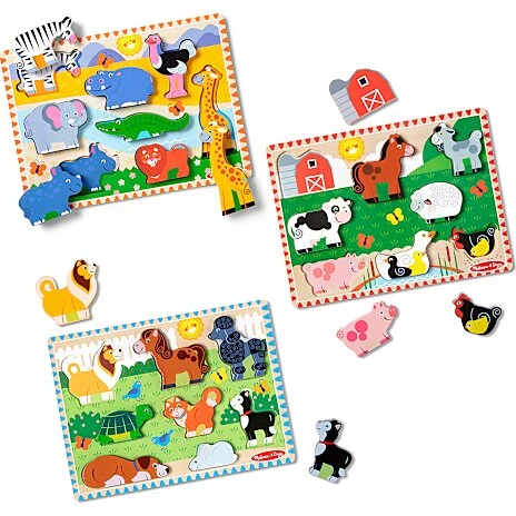 Melissa & Doug Chunky puslespil (assorteret)
