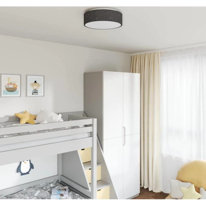 vidaXL Loftlampe Sort 38 x 13,5 cm Stof